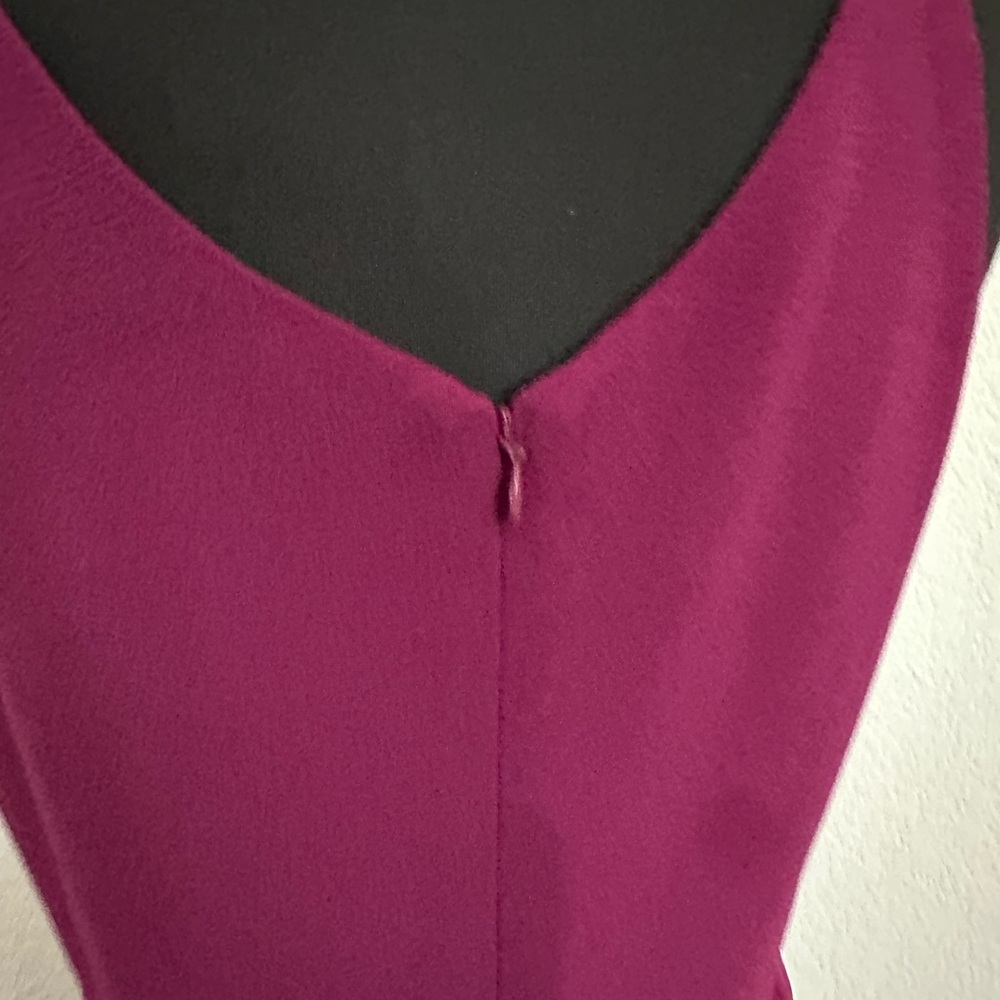 Dress the Population Alicia Sleeveless Midi Dress in Deep Magenta Purple - Sz M - Picture 7 of 11